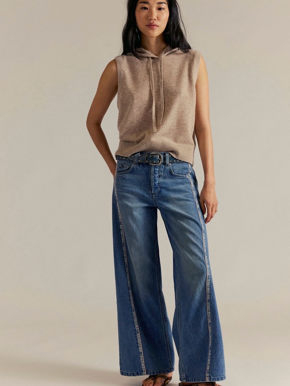 We the Free on the Edge Selvedge wide-leg Jeans